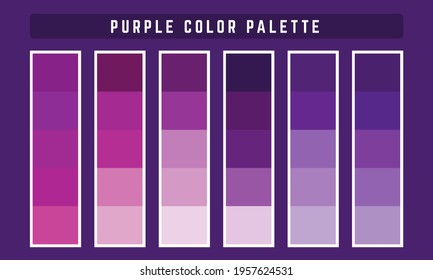 Purple Vector Color Palette Stylish Design