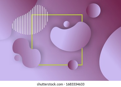 Tapa vectorial púrpura con manchas. Burbujas borrosas sobre fondo abstracto con gradiente colorido.