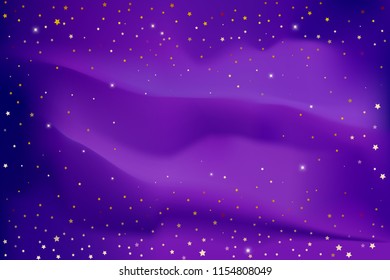 Purple, vector cover with stars. Modern geometrical abstract illustration.The template can be used as a new year background Banners, Placards, Posters.