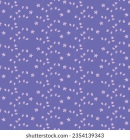 Purple vector flowers. Can be printed on any material: package, merch, fabric, home.