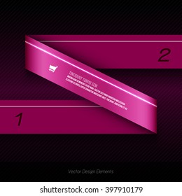 Purple vector infographics design. Infographic for presentation, banner web design, flyers or design elements. Infographic ribbons. The same illustration without sample texts in my portfolio.