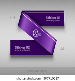 Purple vector infographics design. Infographic for presentation, banner web design, flyers or design elements. Infographic ribbons. The same illustration without sample texts in my portfolio.