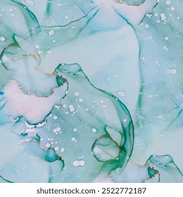 Purple Vector Ink Canvas. Green Marble Art Watercolor. Gold Ink Paint. Blue Seamless Background. Marble Pink Water Color. Green Alcohol Ink Background. Geode Elegant Pattern. Vector Seamless Template