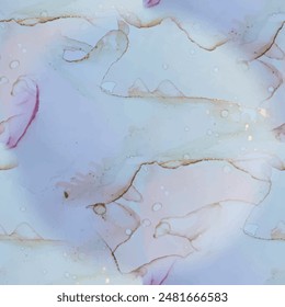 Purple Vector Ink Canvas. Marble Pink Alcohol Ink. Gold Art Paint. Blue Gradient Background. Green Marble Ink Watercolor. Geode Blue Pattern. Green Water Color Background. Modern Seamless Template