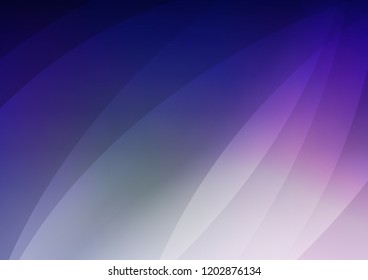 Purple vector layout with curved lines. Lines on blurred abstract background with gradient. The template can be used as a background.