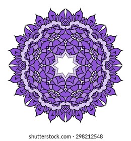 Purple vector mandala