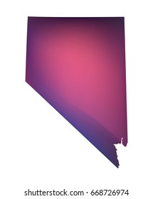 Purple vector map of state Nevada. Isolated illustration on white background