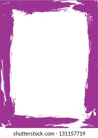 Púrpura vora cuadro pintado con fondo blanco