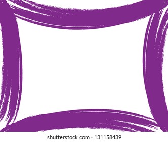 Purple vector painted Frame with white background