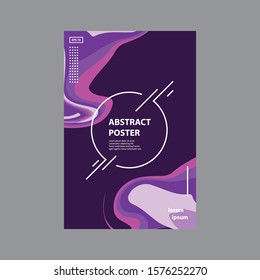 Purple Vector Poster, Marble Liquid Template Images, Brochure, Flyer, Poster