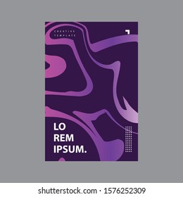 Purple Vector Poster, Marble Liquid Template Images, Brochure, Flyer, Poster