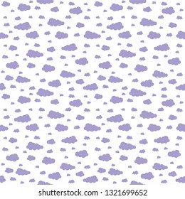 Purple vector seamless coverage with clouds. Beautiful illustration with colorful sky, clouds. Design for fabric, Wallpaper, textile.