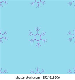 Purple vector seamless pattern featuring snowflakes. Christmas background for gift wrapping. Winter theme for printing on textiles.