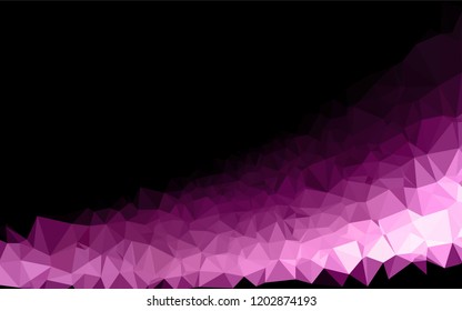 Purple vector shining hexagonal template. Modern geometrical abstract illustration with gradient. The polygonal design can be used for your web site.