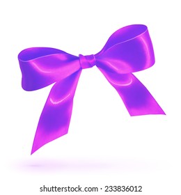 Purple vector silk bow