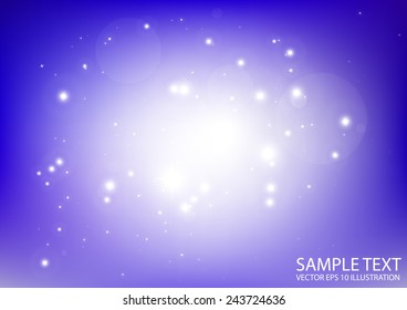 Purple vector space abstract background illustration - Vector abstract purple sparkling  background template