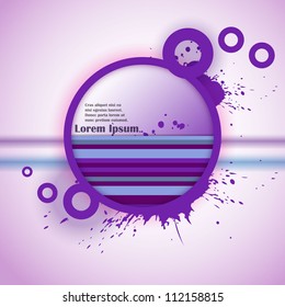purple vector sticker, label or tag