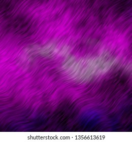 Purple vector template with lines. Colorful geometric sample with gradient curves.  Best design for your ad, poster, banner.