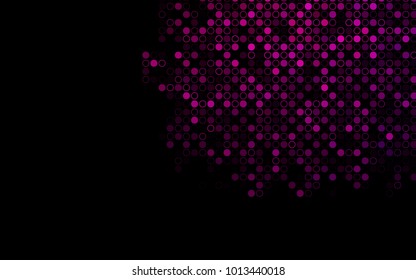 Purple vector  texture with disks. Blurred bubbles on abstract background with colorful gradient. The pattern can be used for ads, leaflets of liquid.