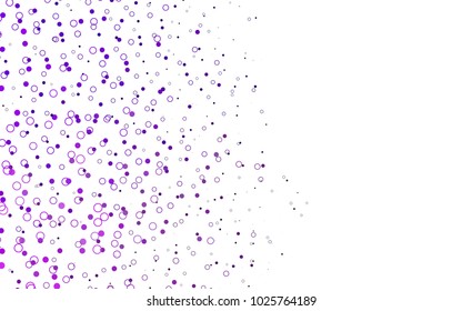 Purple vector  texture with disks. Blurred bubbles on abstract background with colorful gradient. The pattern can be used for ads, leaflets of liquid.