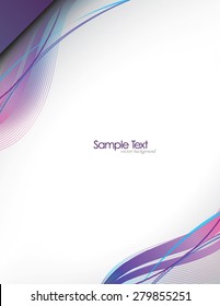 Purple Vector Wavy Background.