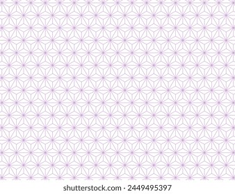 Purple Version of Hemp Leaf Pattern Illustration