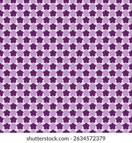 Purple vibrant flower seamless pattern. An amethyst twilight color theme perfect for art and crafts, digital paper, fabric printing, textile printing, packaging, scrapbooking, gift wrap, etc.