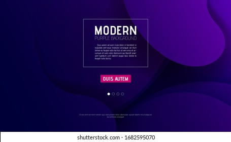 Purple violet abstract background design for Landing page site. Gradient shapes composition. Futuristic design for posters, banners or cards to.