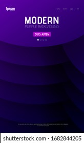 Purple violet abstract background design for Landing page site. Gradient shapes composition. Futuristic design for posters, banners or cards to.