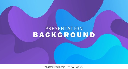 Purple violet and blue vector abstract creative background in minimal and simple trendy style with wave and iquid shape. Presentation background template