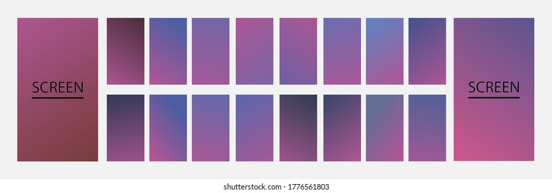 Gradientes de gradiente de color violeta y púrpura. Antecedentes de la publicación en medios sociales, fondo de pantalla, aplicación móvil, pantalla 