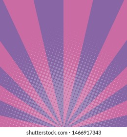 Purple and violet dotted background in retro pop art comic style