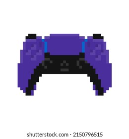 Purple Violet Galactic Next Generation New Modern Wireless Video Game Console Controller Sense Set 8bit Pixel Art