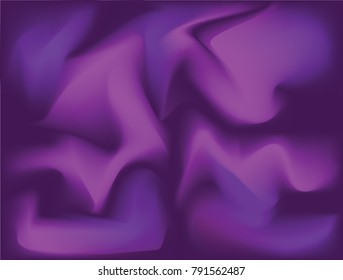 Purple and violet gradient mesh background. Curly flow on space. Curved colorful stripes image. Holographic seamless blurry backdrop. Chaotic flow abstraction. Multicolor smoke wallpaper.