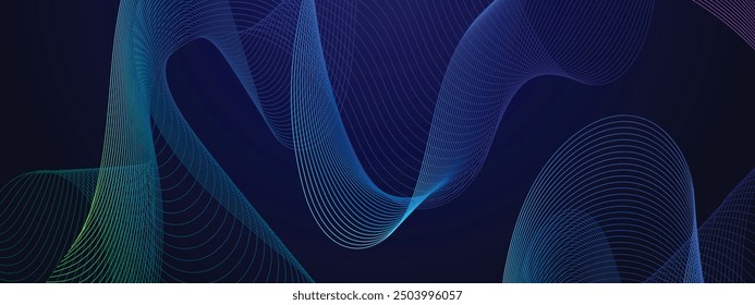 Purple violet green and blue vector modern line abstract technology background