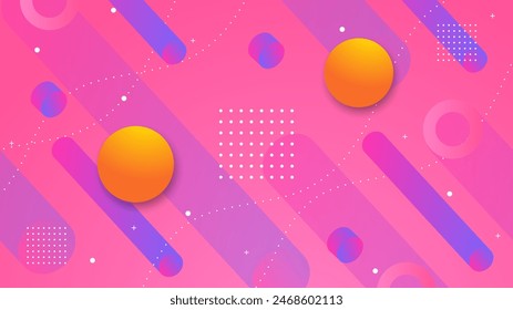 Purple violet orange and pink background abstract art vector with geometric gradient shapes. Abstract gradient shapes background for presentation, business report, card, banner, poster