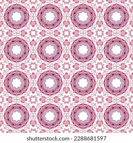 Patrón vectorial transparente violeta púrpura ornamental
