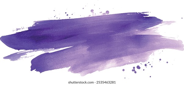 Pintura violeta roxa pincelada seca artística. Aquarela acrílica pintado à mão pano de fundo para impressão, web design e banners. Textura de plano de fundo de vetor realista