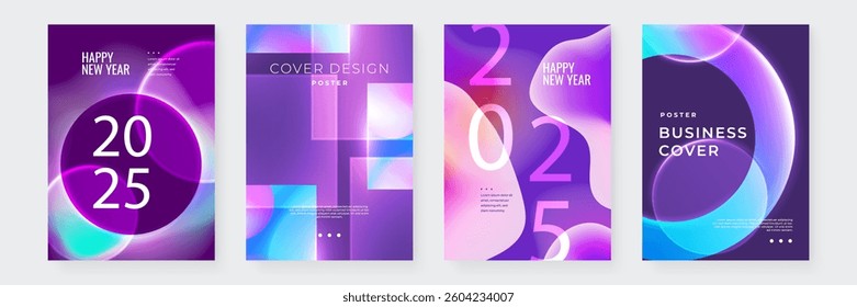 Purple Violet Pink And Blue Abstract Technology Cover Poster Design Background Collection
