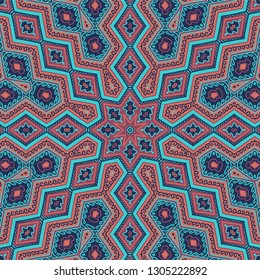 Purple - violet seamless vector ornament,  zigzag pattern