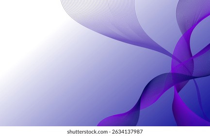purple violet smooth lines wave curves with soft gradient abstract background