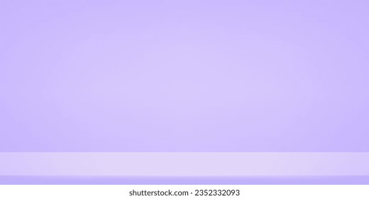 Fondo de estudio violeta púrpura. Espacio para la venta de productos en el sitio web. La plantilla se burla para mostrar el producto. Entorno empresarial. Ilustración vectorial.