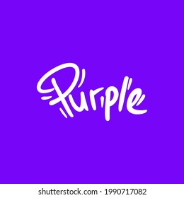 ilustración vectorial de diseño de texto violeta púrpura