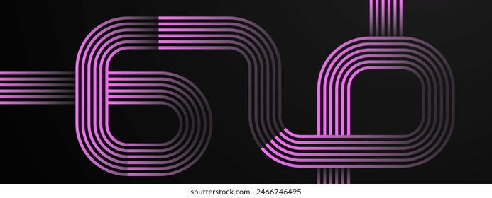 Anuncio abstracto de Vector violeta púrpura con forma de líneas brillantes