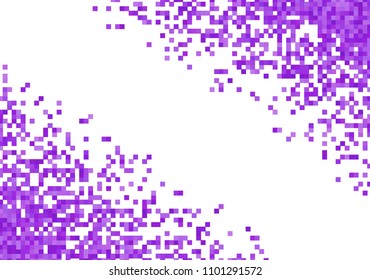 Purple violet vector pixel background