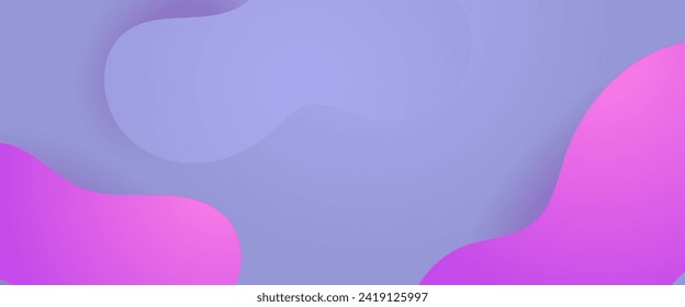 Violett violetter Vektorgrafik, einfache minimalistische Banner-Design mit Wellen und flüssiger Flüssigkeit
