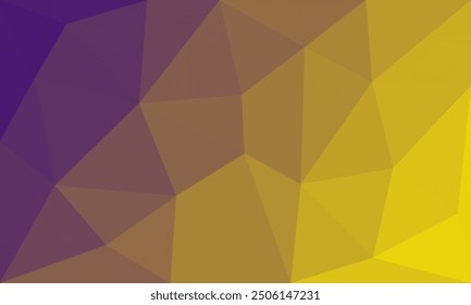 Violett-violetter und gelber Hintergrund mit Farbverlauf. Modernes Ambiente Illustration Template Idee. Geometrisches Polygonmusterelement