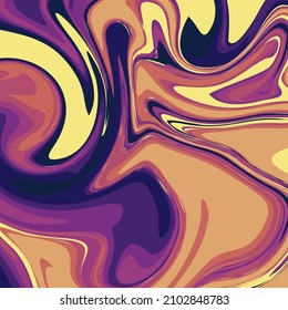purple violet yellow color psychedelic fluid art abstract background concept design vector illustration