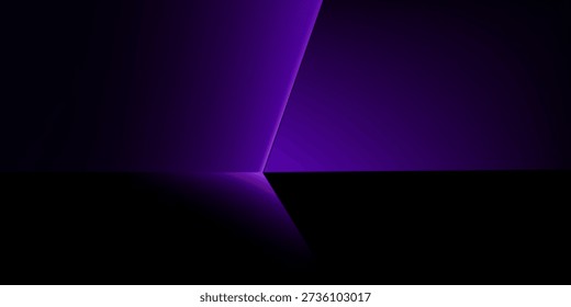 Violetter Virtual-Reality-Hintergrund mit immersivem neuronalen Simulationstext. Digitales Spiel Welt Banner für Metaverse Werbung. Zukunftstechnologie.

