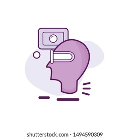 Purple Virtual Reality with White Background icon